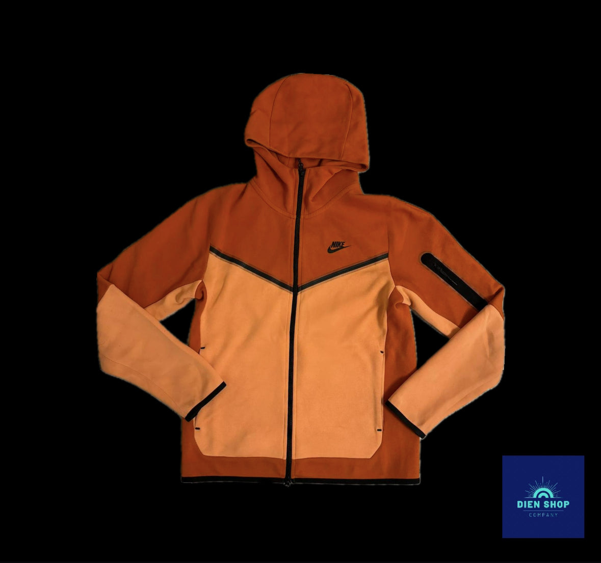 Nike Sportswear Tech Fleece Full-Zip Hoodie Campfire Orange/Orange Frost/Black
