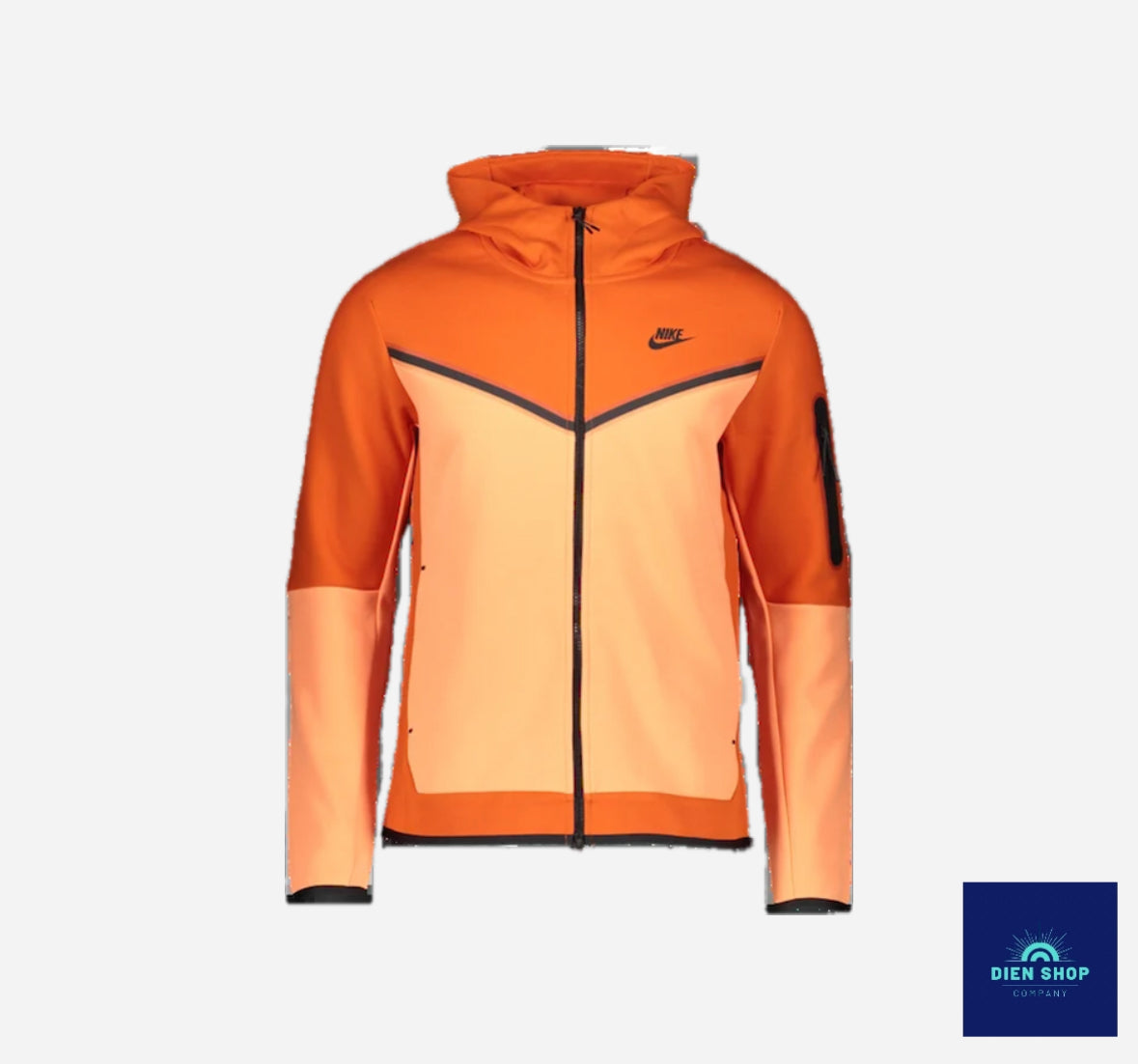 Nike Sportswear Tech Fleece Full-Zip Hoodie Campfire Orange/Orange Frost/Black