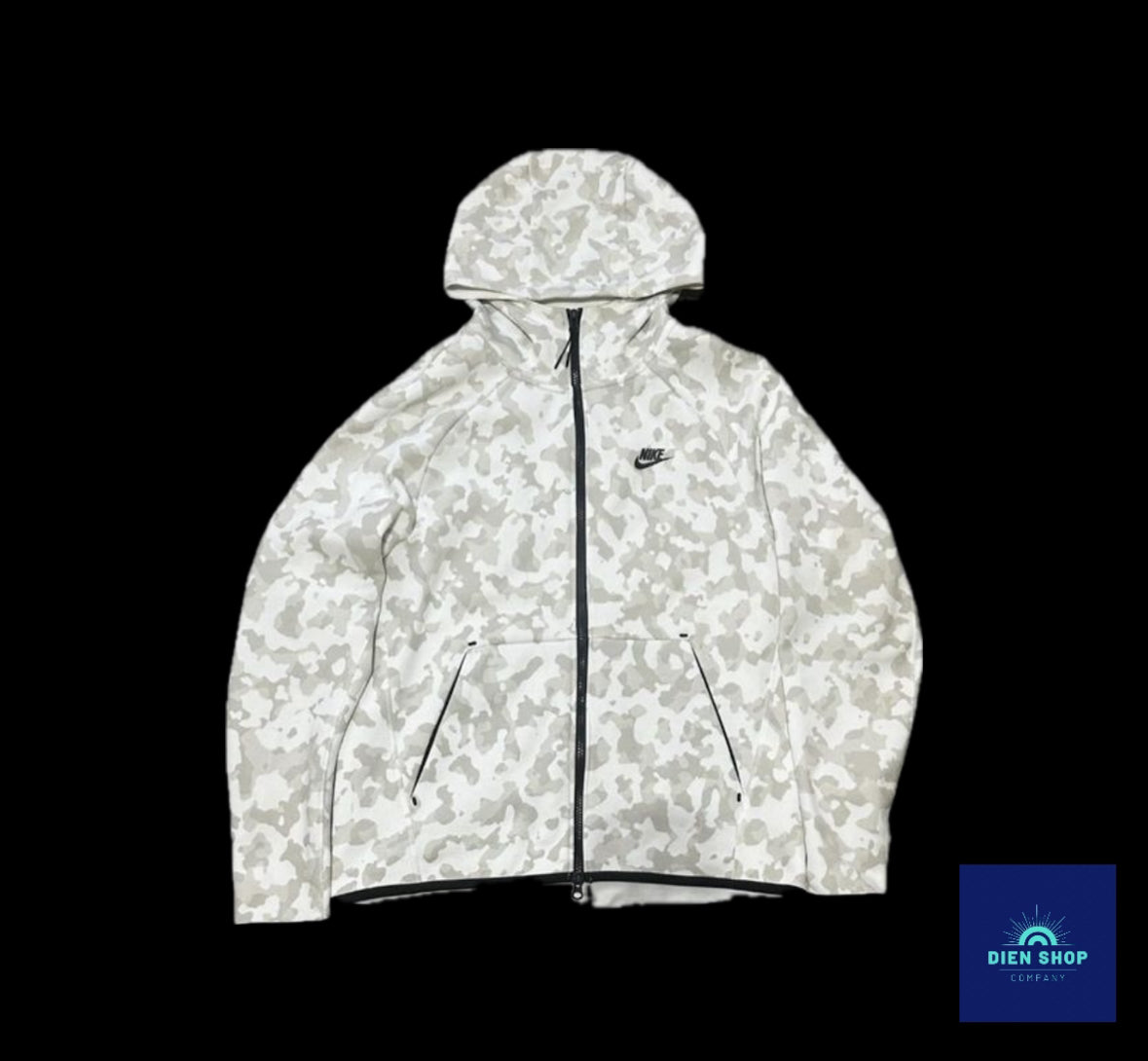 Nike Sportswear White Camo Tech Fleece Men's Hoodie