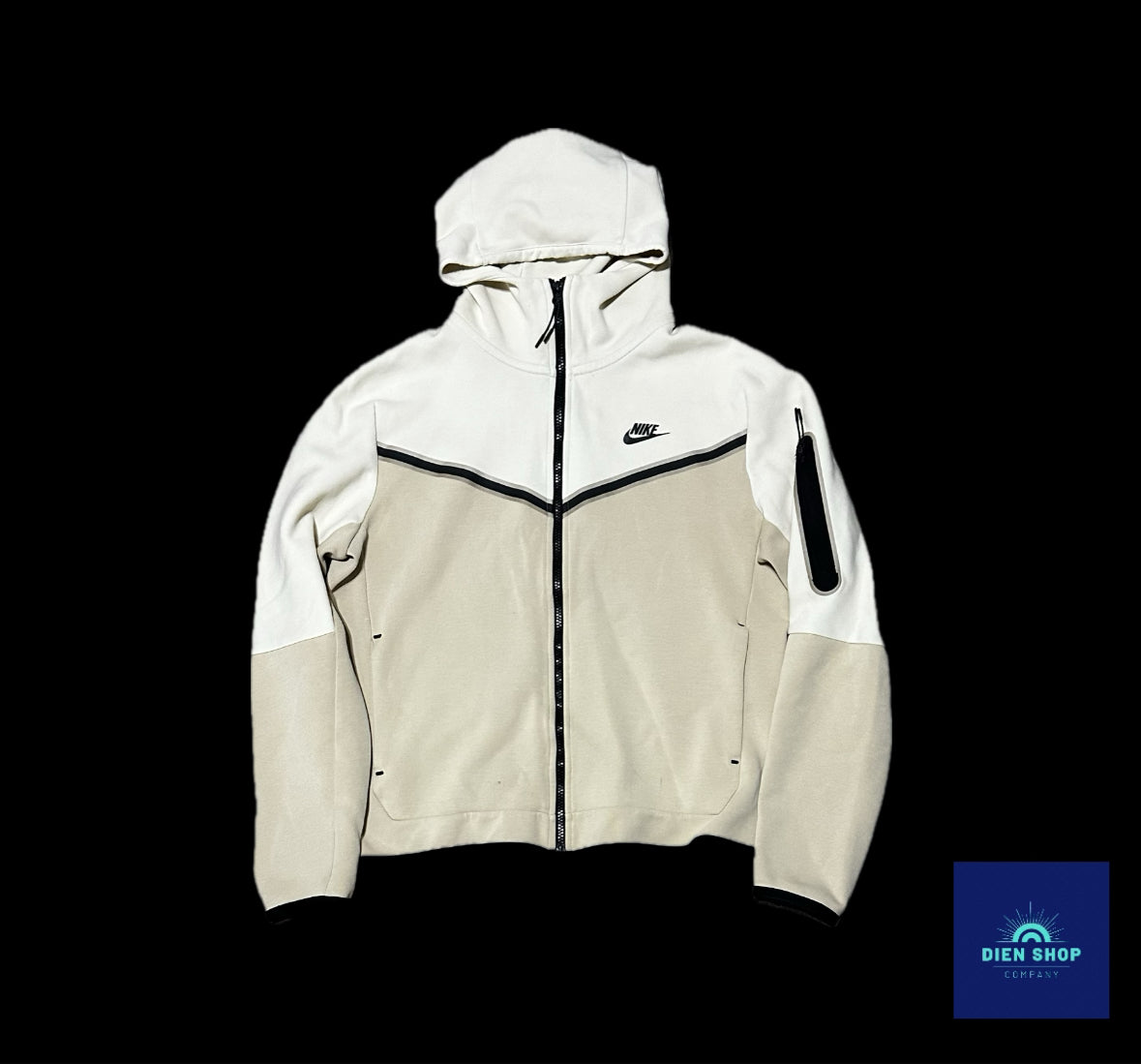 Nike Sportswear Tech Fleece Full-Zip Hoodie Beach Brown/Black