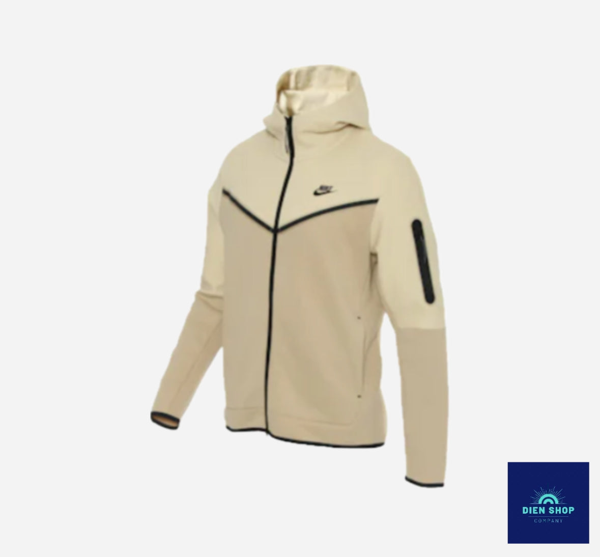 Nike Sportswear Tech Fleece Full-Zip Hoodie Beach Brown/Black