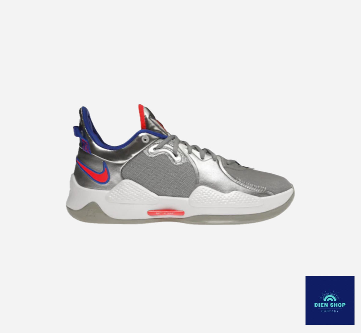 Nike PG 5 Clippers Metallic Silver