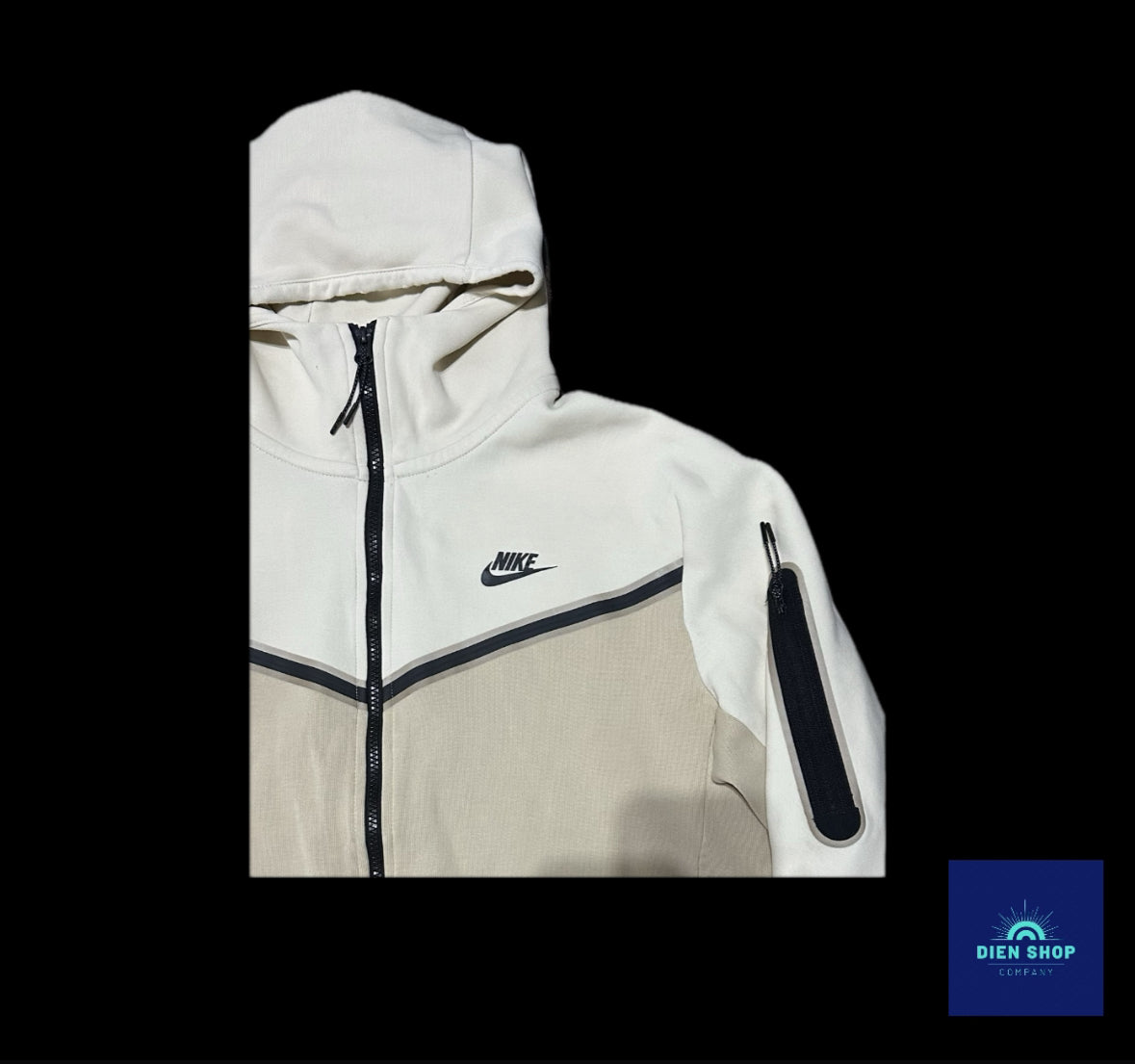 Nike Sportswear Tech Fleece Full-Zip Hoodie Beach Brown/Black