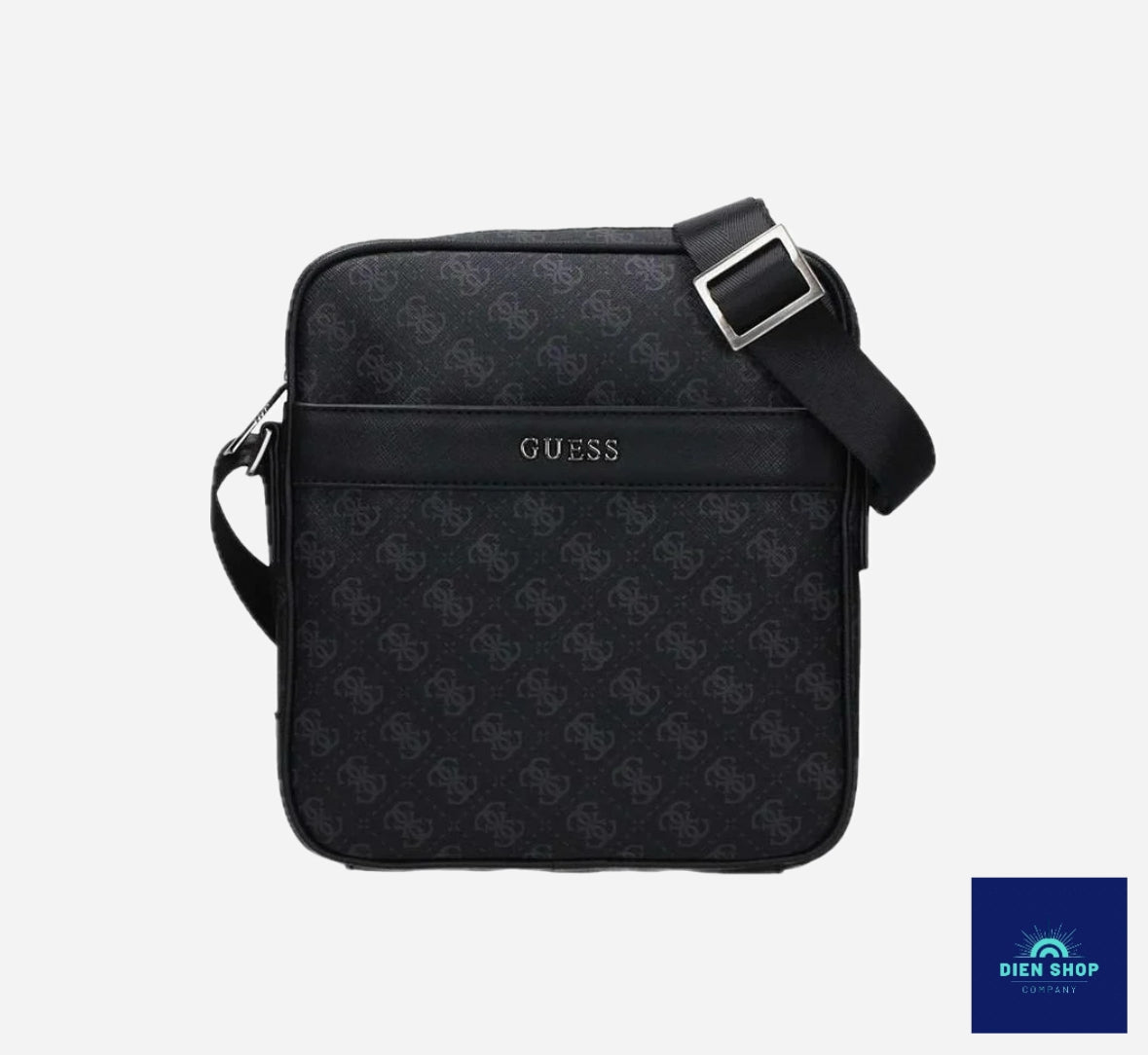 Guess Men's Monogram Faux Leather Crossbody Bag