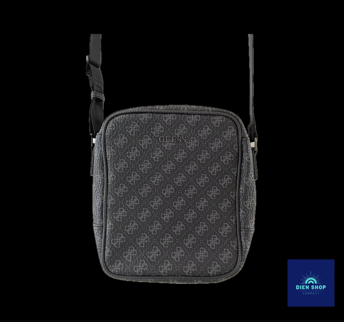 Guess Men's Monogram Faux Leather Crossbody Bag