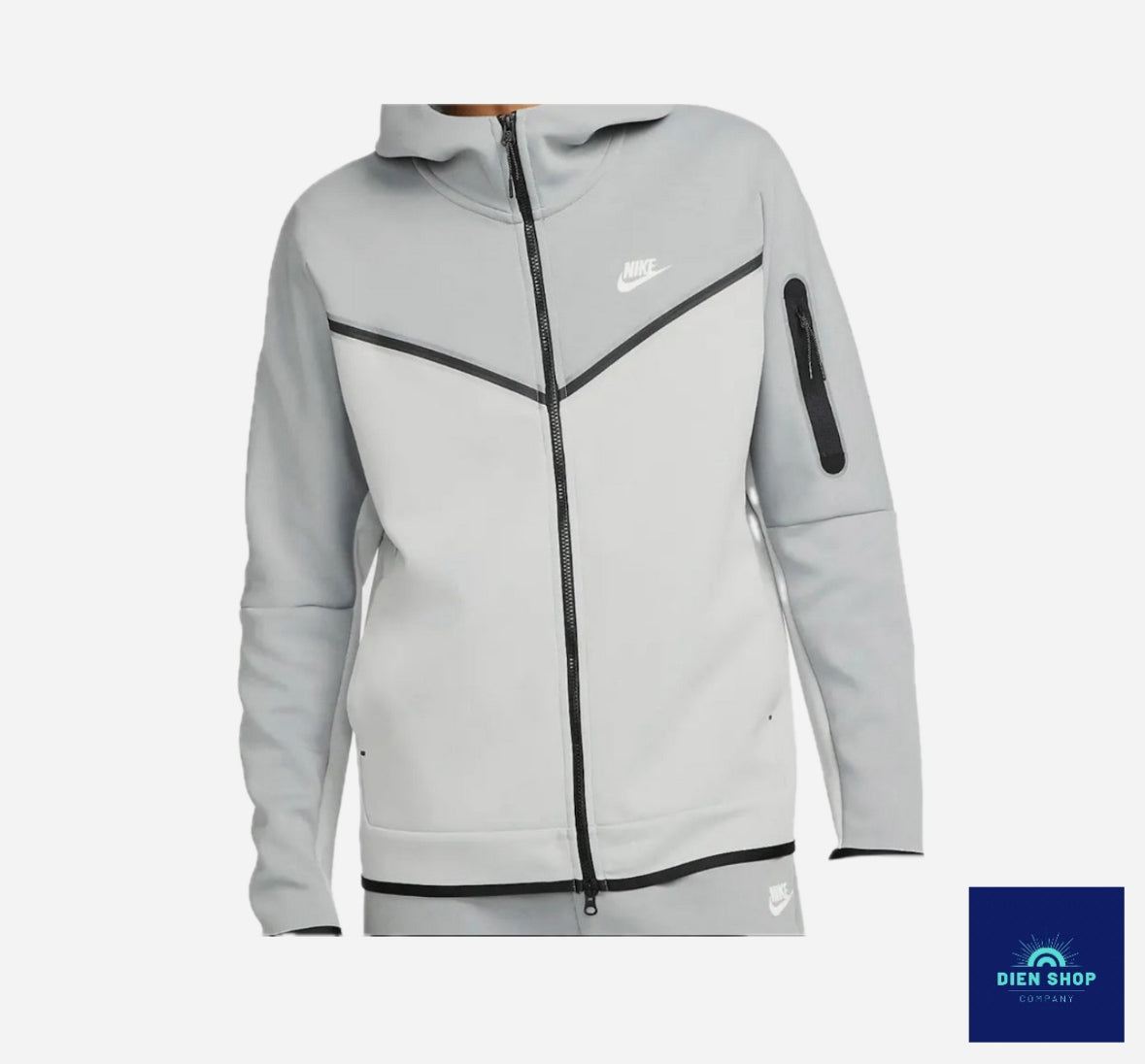 Nike Sportswear Grey Smoked Tech Fleece Men's Hoodie