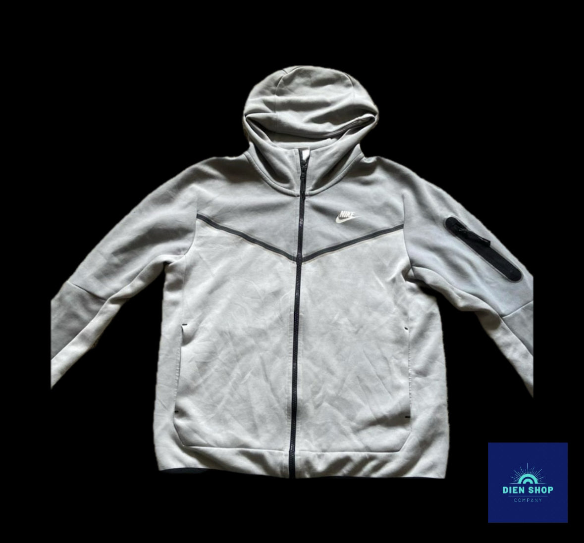 Nike Sportswear Grey Smoked Tech Fleece Men's Hoodie
