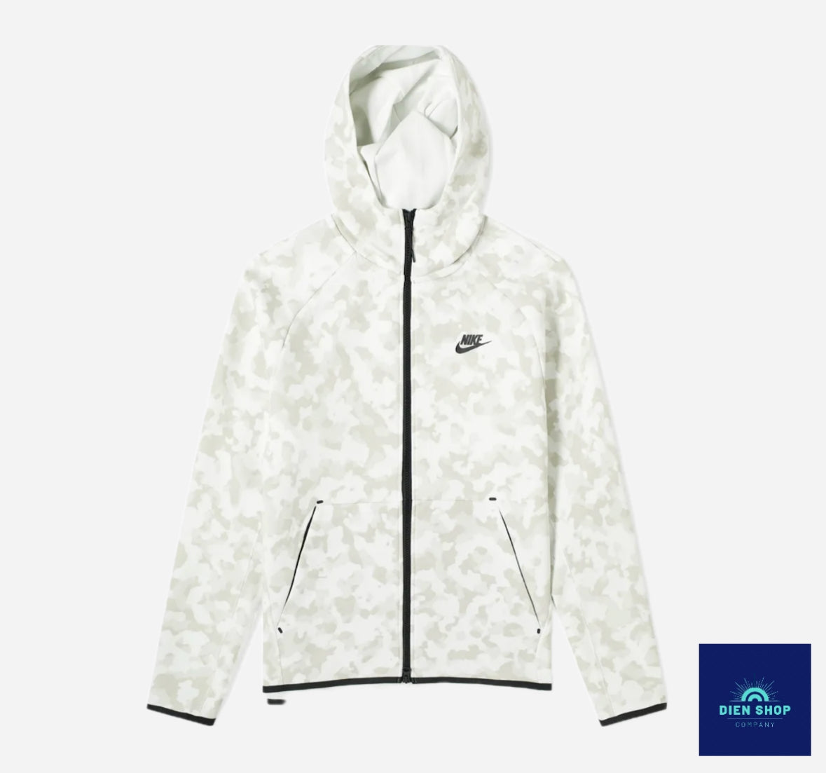 Nike Sportswear White Camo Tech Fleece Men's Hoodie